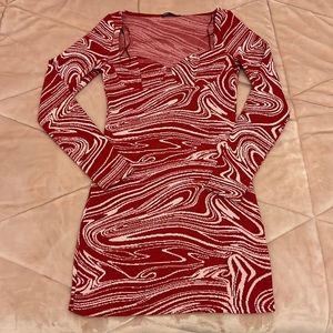Zara marble red dress
